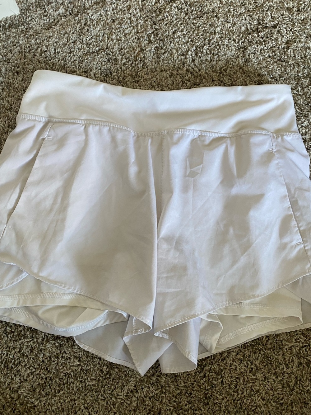 Avia White Layered Athletic Shorts